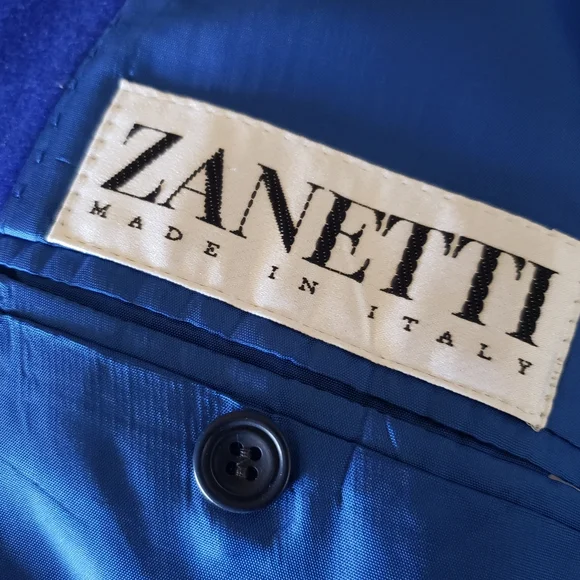 Men's Blue Blazer by Zanetti - Picture 3 of 16
